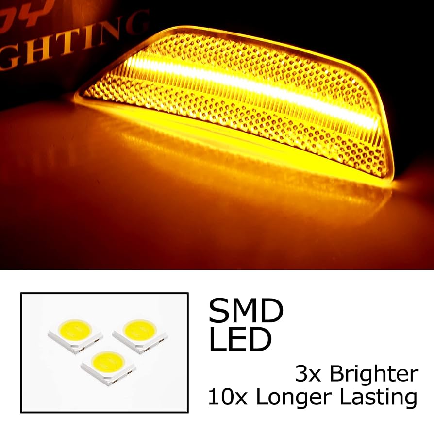 Amazon.com: iJDMTOY Semi-Clear Lens 36-SMD Amber Full LED